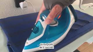 60 ASMR ironing with hot steam burst iron steams a lot ironingasmr steamiron [upl. by Quigley]