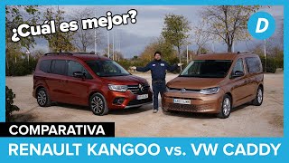 ¿Cuál es el mejor ANTISUV Renault Kangoo vs Volkswagen Caddy  Comparativa de furgonetas [upl. by Kiehl886]