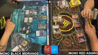 Pioneer  Mono Black Midrange Vs Mono Red Aggro [upl. by Waki912]