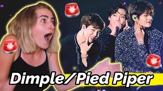 oKAY jungKOOK ✰ Dimple and Pied Piper LIVE ✰ BTS Reaction [upl. by Andromache]