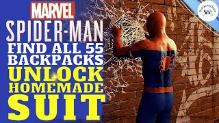 Marvels SpiderMan  All 55 backpacks Locations Guide SpiderMan ALL BACKPACKS Guide [upl. by Bazar]