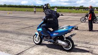 Gilera Runner 172cc 2t Drag Racing at north weald winner of the 14 second qtr mile class [upl. by Ettener]