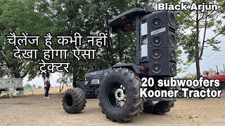 20 subwoofer kooner tractor  black arjun fully modified Tractor  only 1 in India  high end music [upl. by Hadley]