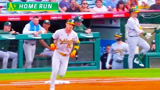 Brent Rooker 435 ft Solo Home Run  Oakland Athletics vs Los Angeles Angels  2024 MLB Highlights [upl. by Ahsim]