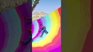 GTA 5 Ultimate Water Slide Ragdoll Spiderman  Epic Moment [upl. by Sander60]