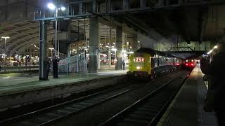 55009 quotAlcyidonquot working quotThe TransPennine Deltic Reprisequot at Manchester Victoria on 30122017 [upl. by Alleon]