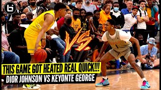 THIS GAME GOT HEATED Dior Johnson VS Keyonte George Lives Up To The Hype [upl. by Radek287]