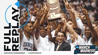 Duke vs Michigan 1992 NCAA mens national championship  FULL REPLAY [upl. by Zimmermann585]