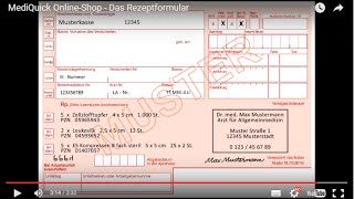 MediQuick OnlineShop  Das Rezeptformular [upl. by Kazim]