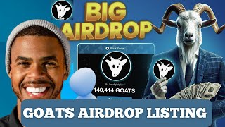 GOATS Airdrop Listing Update  Boast Goats Airdrop tokens with this method [upl. by Mariya854]