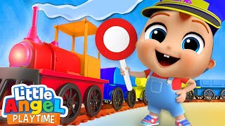 Choo Choo Train Song  Fun Sing Along Songs by Little Angel Playtime [upl. by Ariahay]