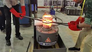 DROPCOIL INDUCTIONMELTINGFURNACE LiveDemoIFEX24 International Foundry Exhibition  Agni Electrical [upl. by Atalayah]