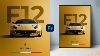 Car Poster Design Photoshop Tutorial  Sports Poster [upl. by Newg]