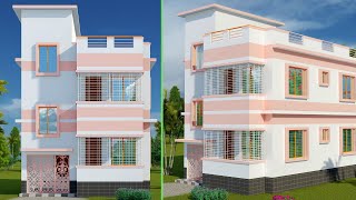 21 x 48  লম্বা জায়গায় বাড়ির ডিজাইন। Lomba Jaygay Barir Design [upl. by Leehar]