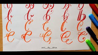 10 Different Ways to Write The Letter quotCquot in brush calligraphy  Uppercase letter [upl. by Thesda]