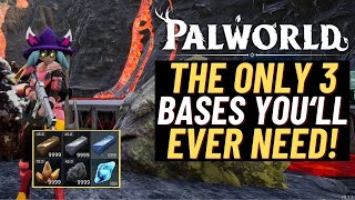 PALWORLD The ONLY 3 Basses you WILL ever NEED 3 BEST BASE LOCATIONS FOR ALL MATERIALS [upl. by Neyu]