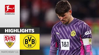 VfB Stuttgart  Borussia Dortmund 21  Highlights  Matchday 11 – Bundesliga 202324 [upl. by Ayatnohs]