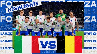 Highlights ItaliaBelgio 22  Nations League 202425 [upl. by Enelrihs]