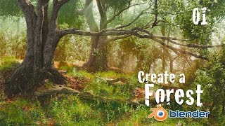 How to Create a Forest in Blender  Custom Trees  1 of 6 [upl. by Aronaele239]