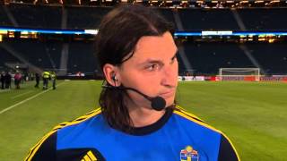 Zlatan Ibrahimovic Kastar bollen på Färöarnas målvakt [upl. by Annaeiluj]