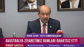 Ersin Tatar Avustralya ziyaretimiz Rumları rahatsız etti kktc kıbrıs avustalya cyprus [upl. by Randell206]