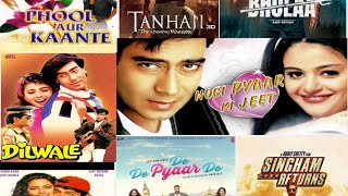 Ajay Devgan All movie listAjay devgan all movie hits and flop listviral videoyt video Ajay devgan [upl. by Zetnod]