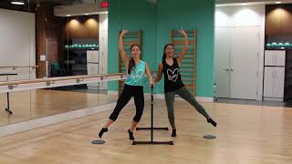 Barre Fitness  Glider Barre Workout [upl. by Reinar]