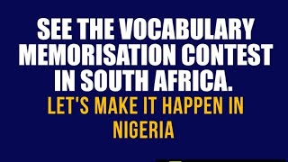 See the Vocabulary Memorisation Contest in South Africa [upl. by Adnolaj669]