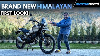 New Royal Enfield Himalayan  First Look  MotorBeam [upl. by Grearson]