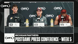 Michigan Panthers Week 5 postgame press conference  United Football League [upl. by Gilda695]