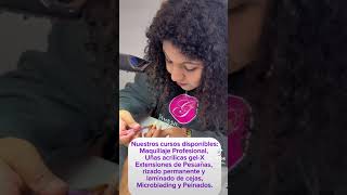 Cursos de uñas acrílicas gelx maquillaje profesional extensiones de pestañas en Los Angeles CA [upl. by Nomled]