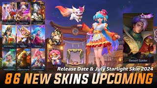 MOBILE LEGENDS ALL UPCOMING SKINS 2024  RELEASE DATE amp JULY STARLIGHT SKIN 2024  ML LEAKS [upl. by Sousa]