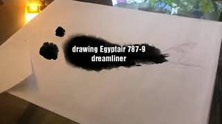 Drawing EgyptAir 7879 Dreamliner [upl. by Pompei]