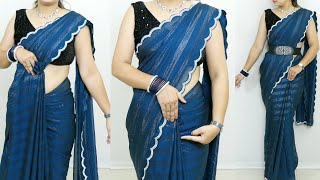 सिर्फ 5 मिनट में साड़ी पहनने का आसान तरीका  how to wear silk saree perfectly  sari draping tutorial [upl. by Philbo]