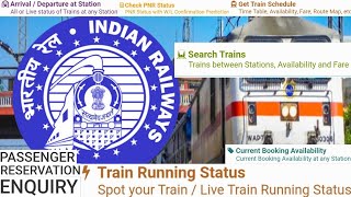 How to find train running status and Indian Railways passenger reservation enquiry without any apps [upl. by Botti]