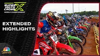 SuperMotocross Playoffs EXTENDED HIGHLIGHTS Round 1 at Charlotte  9923  Motorsports on NBC [upl. by Ahsoym]