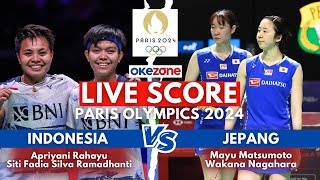 Live Score Bulu Tangkis Olimpiade 2024 ApriyaniFadia Vs MatsumotoNagahara [upl. by Lesli]