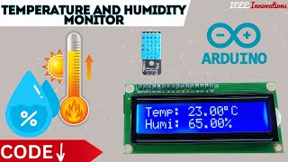 Temperature and Humidity Monitor with Arduino Uno  Environment Monitoring System Best MINI Project [upl. by Nicoli]