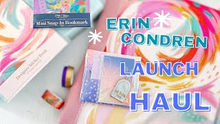 ERIN CONDREN LAUNCH HAUL  INSPIRE 7X9 ZIP FOLIO  CANVAS LIFEPLANNER  INSPIRE PLANNER ACCESSORIES [upl. by Nyra670]