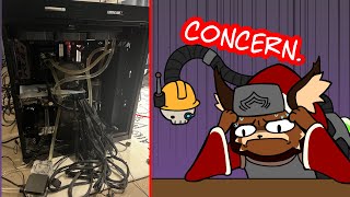 I put Mechanicus music over Coolkid369 losing his shit over a cursed PC build [upl. by Sac]