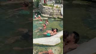 🌞The Wonder Of Nature Pamukkale Cleopatra Pool Hot Day🔥 pamukkale [upl. by Glinys632]