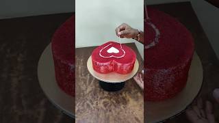 Red Velvet Cake design shortvideo trending youtubeshorts shortsfeed [upl. by Iviv]