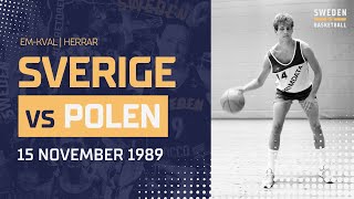 19891115 SverigePolen 🇸🇪🇵🇱 EMkval Herrar  Öppet Arkiv 🗃 [upl. by Gorden]