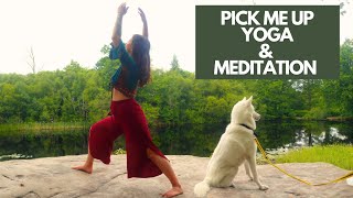 30 minute PICK ME UP Yoga amp Meditation Hatha amp Somatic Yoga [upl. by Aitas]