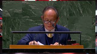 A representative for Thailand addresses the General Assembly emergency session on Gaza [upl. by Airottiv]