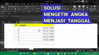 Solusi Angka Yang Diketik Berubah Menjadi Tanggal Setelah di Enter Berubah Menjadi Tanggal  Excel [upl. by Rihaz534]