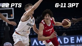 🇨🇦 Quinten Ethier Goes Off 22 Points amp 6 Threes in 20 Minutes vs Germany at FIBAU17WC 🔥 [upl. by Ayerhs]