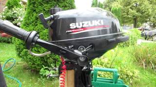 SUZUKI 25 HP Boat Outboard Motor First Run [upl. by Boulanger]