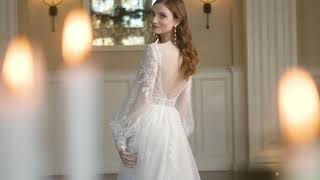 Sincerity bridal wedding dress Style 44308 quotWendyquot long sleeve boho gown [upl. by Ruthven]