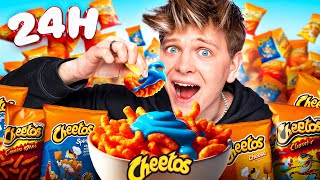 CAŁY DZIEŃ JEM TYLKO JEDZENIE O SMAKU CHEETOS 😱 24h challenge  Dominik Rupiński [upl. by Noskcire829]